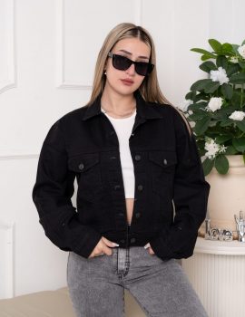 CAMPERA DE JEANS NEGRA