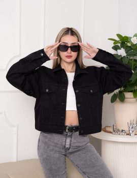 CAMPERA DE JEANS NEGRA