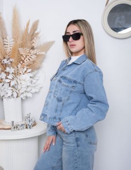 CAMPERA  DE JEANS CELESTE