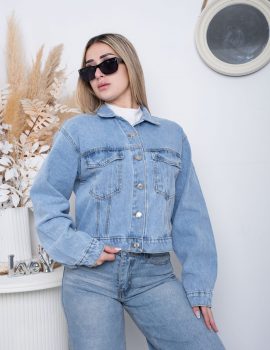 CAMPERA  DE JEANS CELESTE