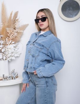 CAMPERA  DE JEANS CELESTE