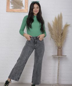 Wide leg gris nevado