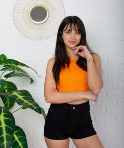 Alternative view of SHORT NEGRO DEFLECADO