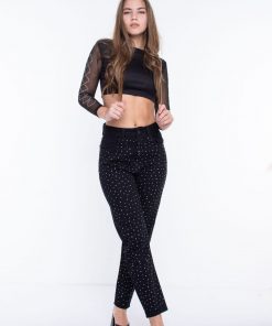 mom negro con brillos