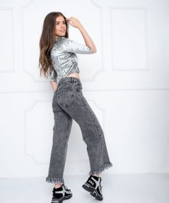 Alternative view of WIDE LEG GRIS BUFANDA