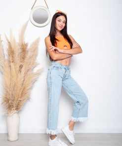 WIDE LEG BUFANDA CELESTE