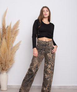 WIDE LEG ANIMAL PRINT