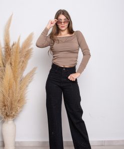 WIDE LEG NEGRO CON ESTRAS