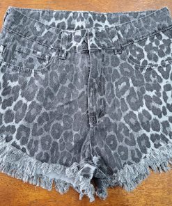 SHORT ANIMAL PRINT GRIS OSCURO