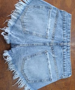 Alternative view of SHORT CELESTE CAVADO GASTADO TIRO BAJO