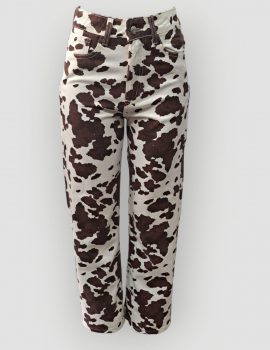 WIDE LEG VACA TERRACOTA T.ALTO