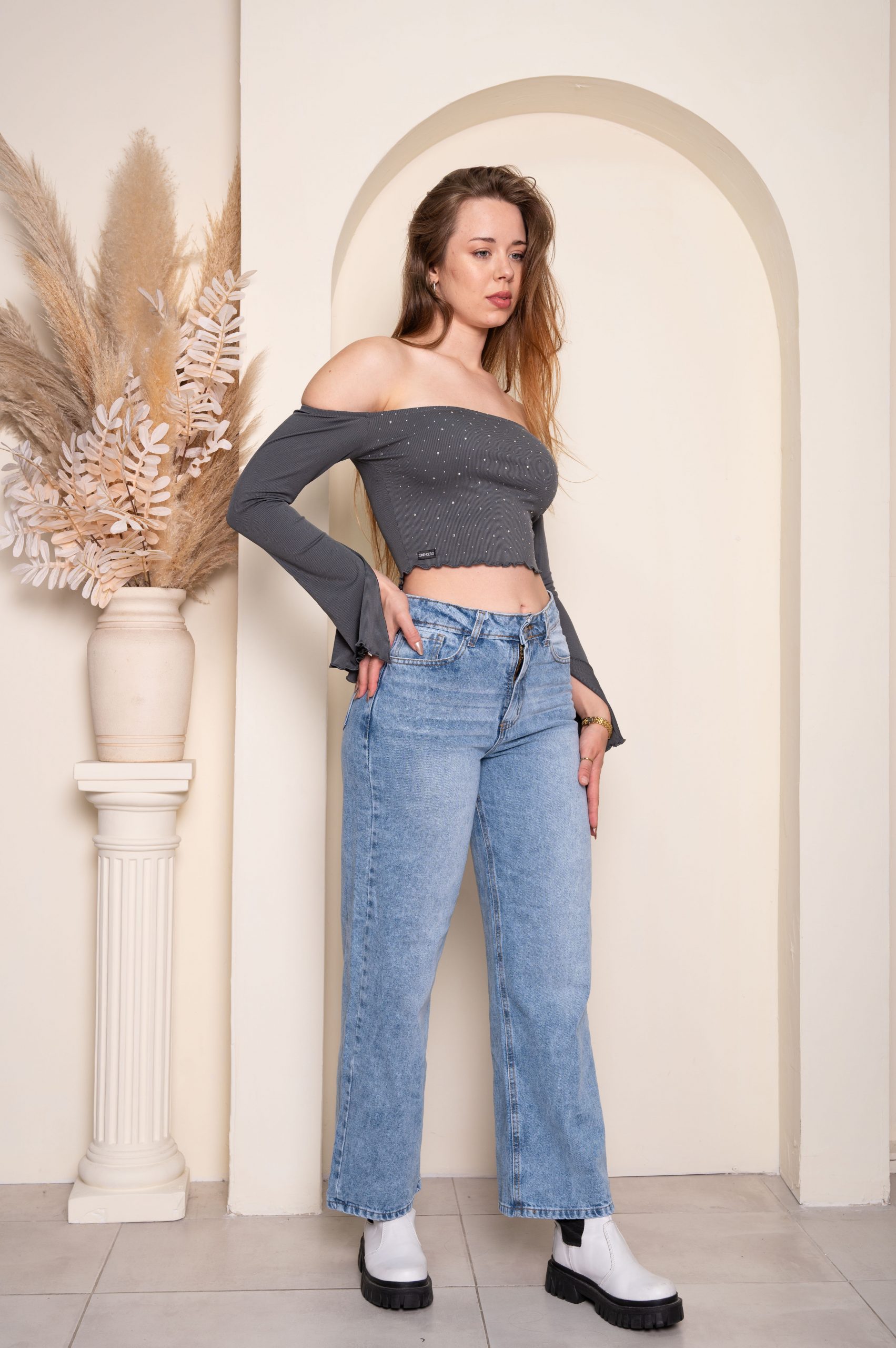 WIDE LEG NEVADO CON BIGOTE T.ALTO - Image 2