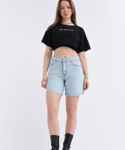 SHORT CELESTE CON DOBLILLES LARGO