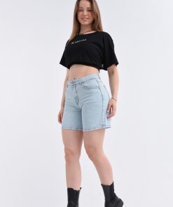 Alternative view of SHORT CELESTE CON DOBLILLES LARGO