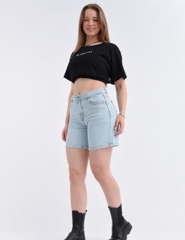 SHORT CELESTE CON DOBLILLES LARGO