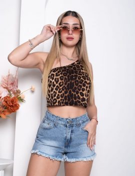 SHORT AZUL LOCALIZADO T. MEDIO