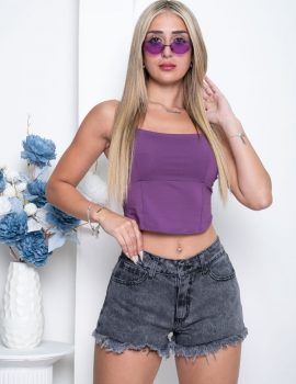 SHORT GRIS NEVADO T. MEDIO