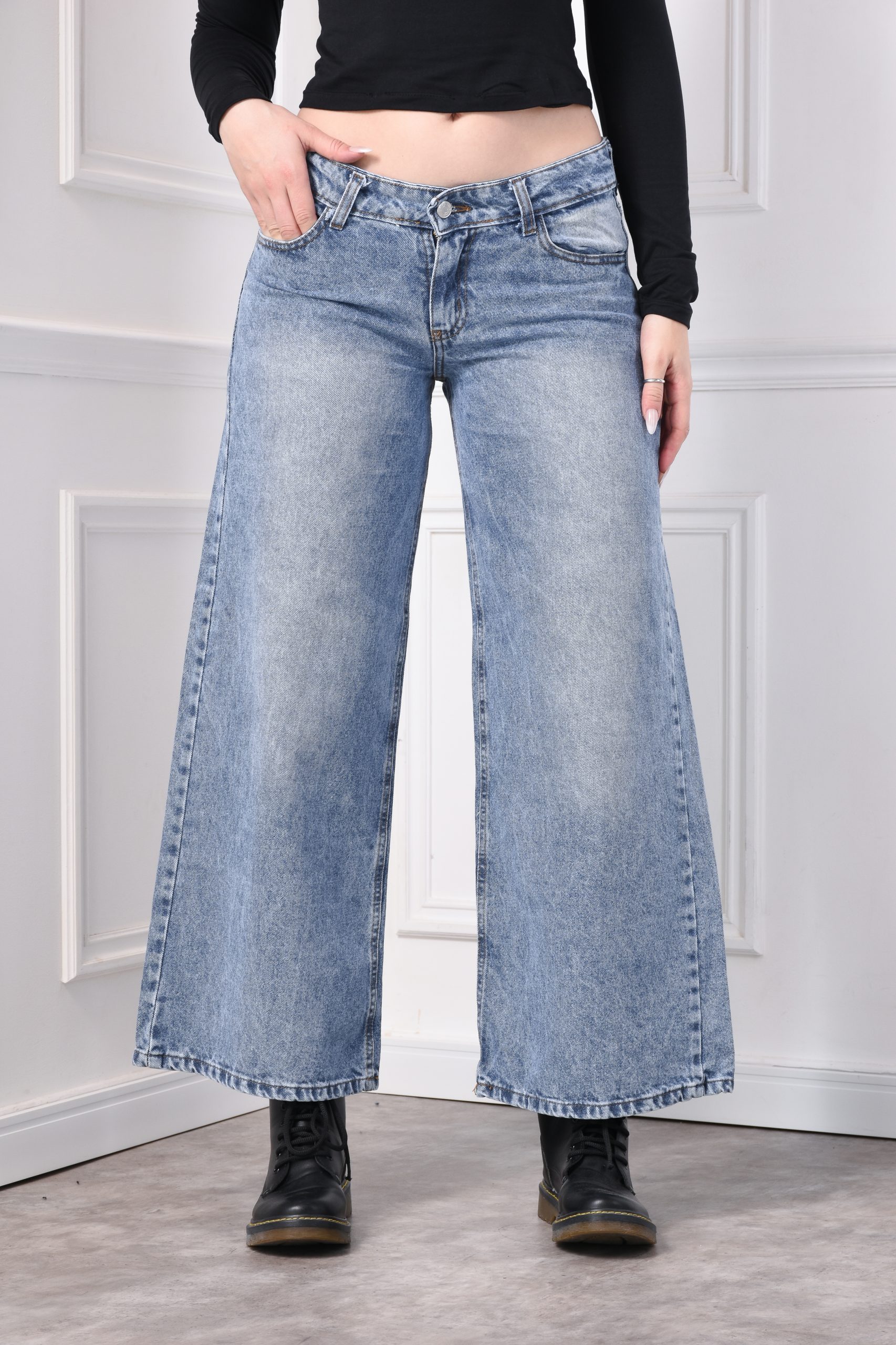 MEGA WIDE LEG AZUL NEVADO CON BIGOTES - Image 5