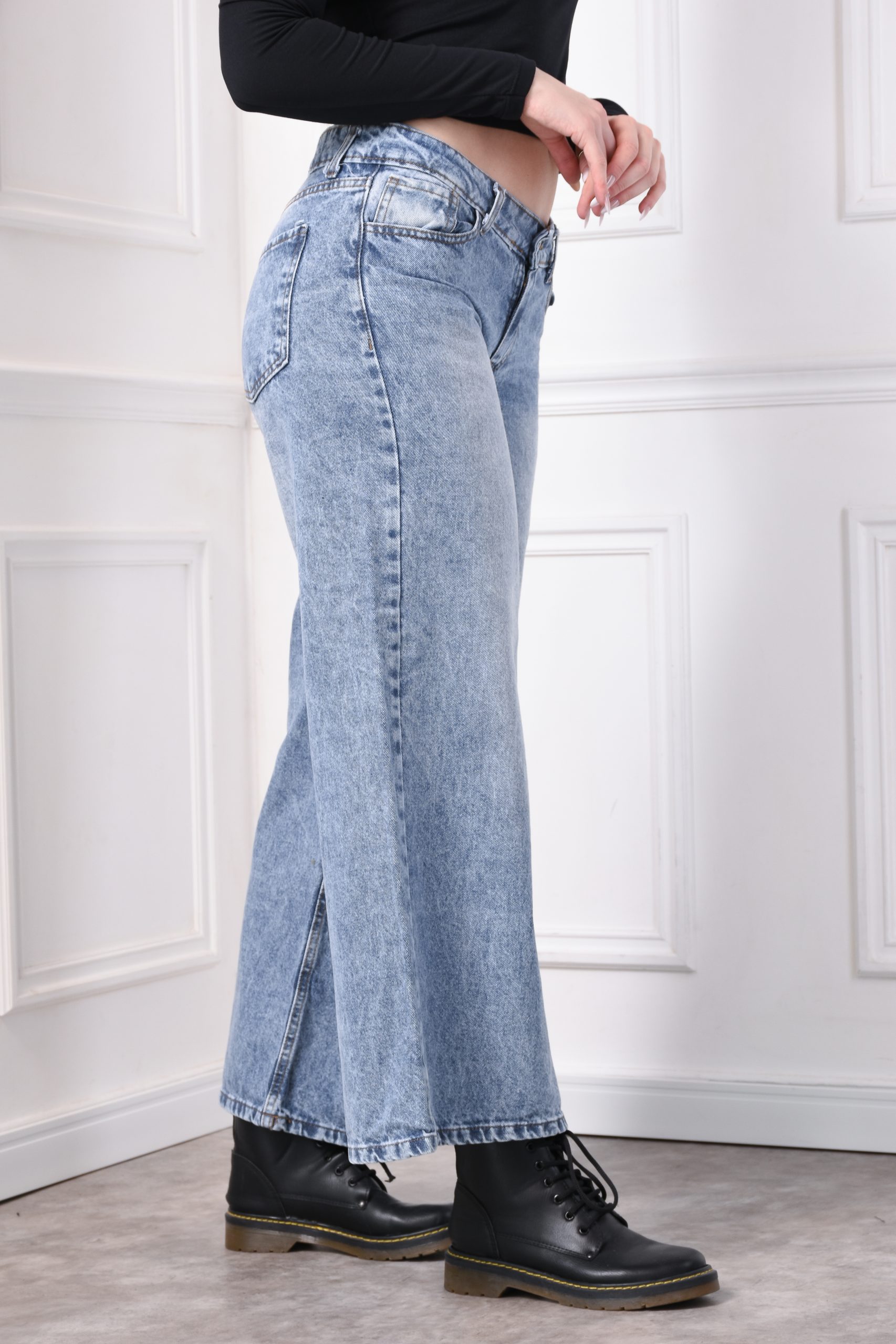 MEGA WIDE LEG AZUL NEVADO CON BIGOTES - Image 6