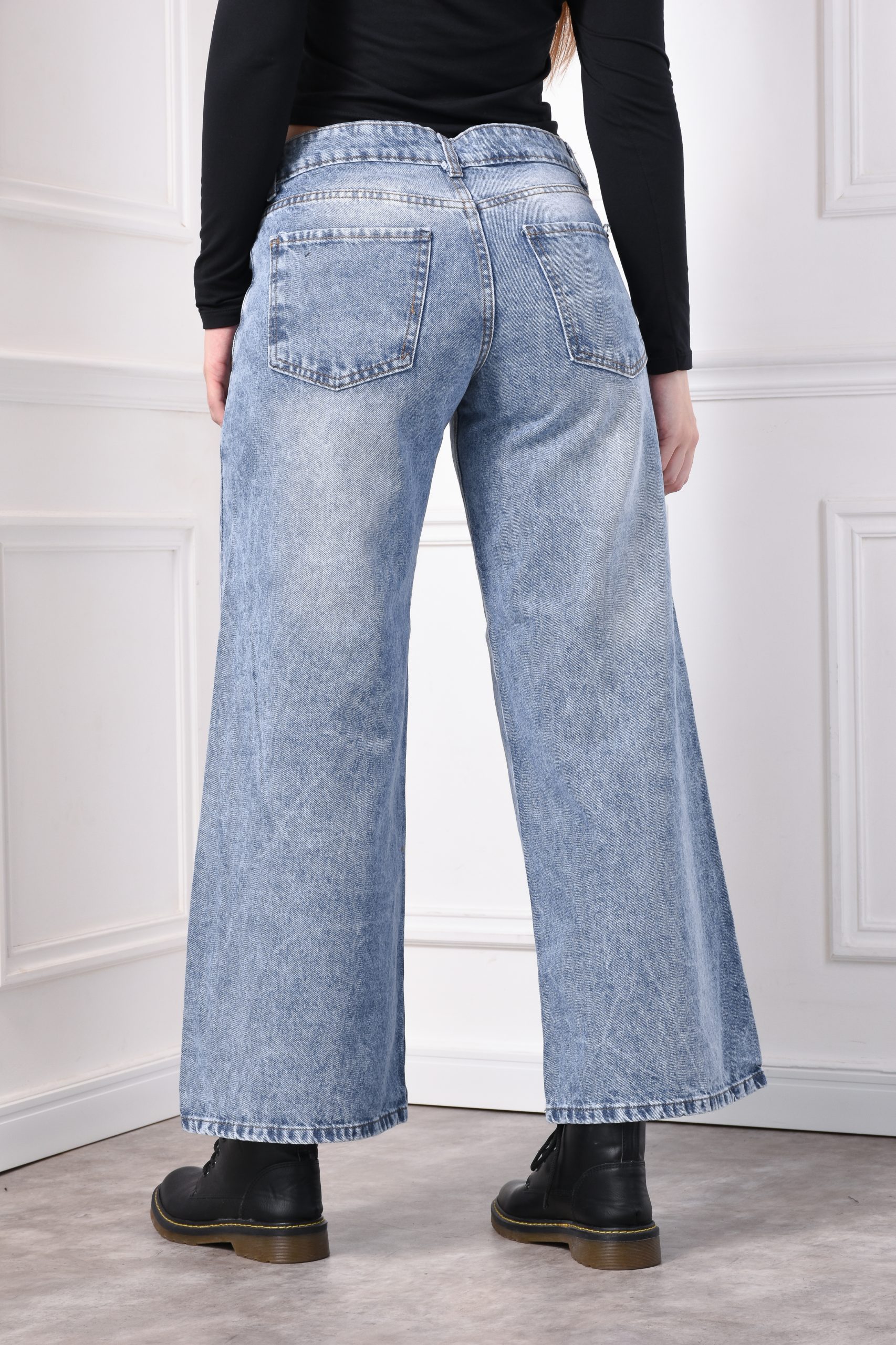 MEGA WIDE LEG AZUL NEVADO CON BIGOTES - Image 7