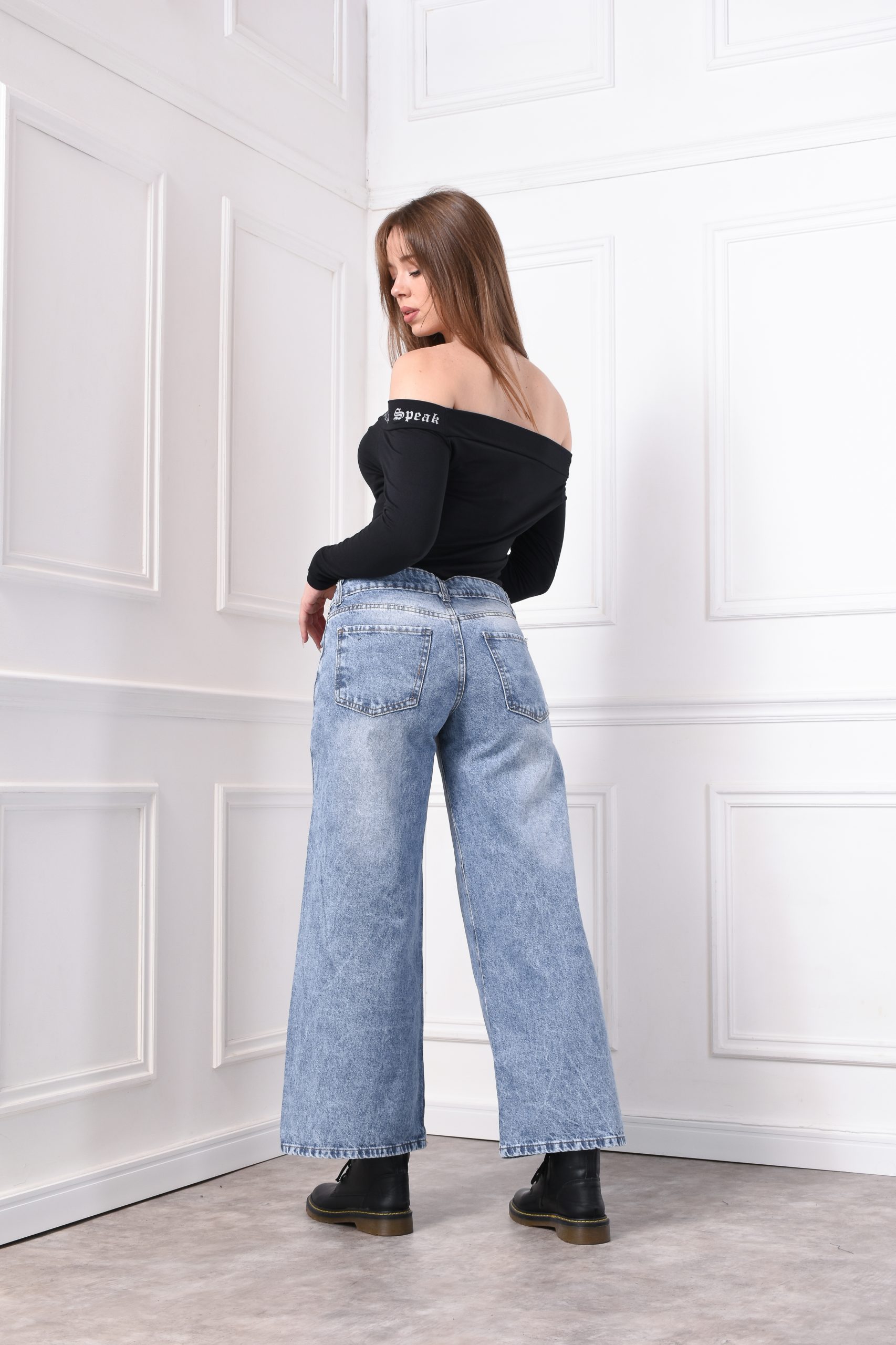 MEGA WIDE LEG AZUL NEVADO CON BIGOTES - Image 8