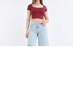 BERMUDA CELESTE LARGA T.ALTO