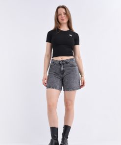 Alternative view of BERMUDA CORTA GRIS NEVADO T.ALTO