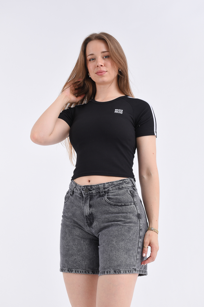 BERMUDA CORTA GRIS NEVADO T.ALTO - Image 3