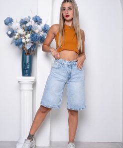 BERMUDA CELESTE LOCALIZADA CON BIGOTES T.ALTO