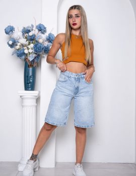 BERMUDA CELESTE LOCALIZADA CON BIGOTES T.ALTO