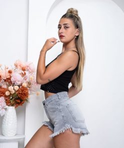 Alternative view of SHORT GRIS CLARO T.ALTO