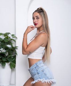 Alternative view of SHORT CELESTE CON BIGOTES