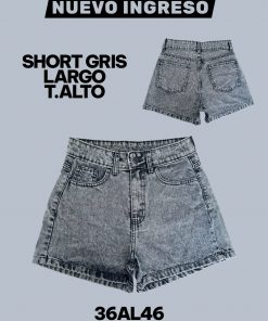 SHORT GRIS NEVADO LARGO