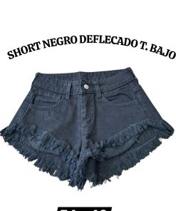 SHORT NEGRO T.BAJO CAVADO