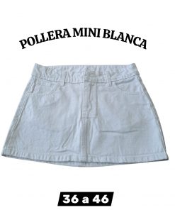 POLLERA MINI BLANCO