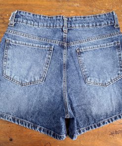 Alternative view of SHORT AZUL LOCALIZADO LARGO