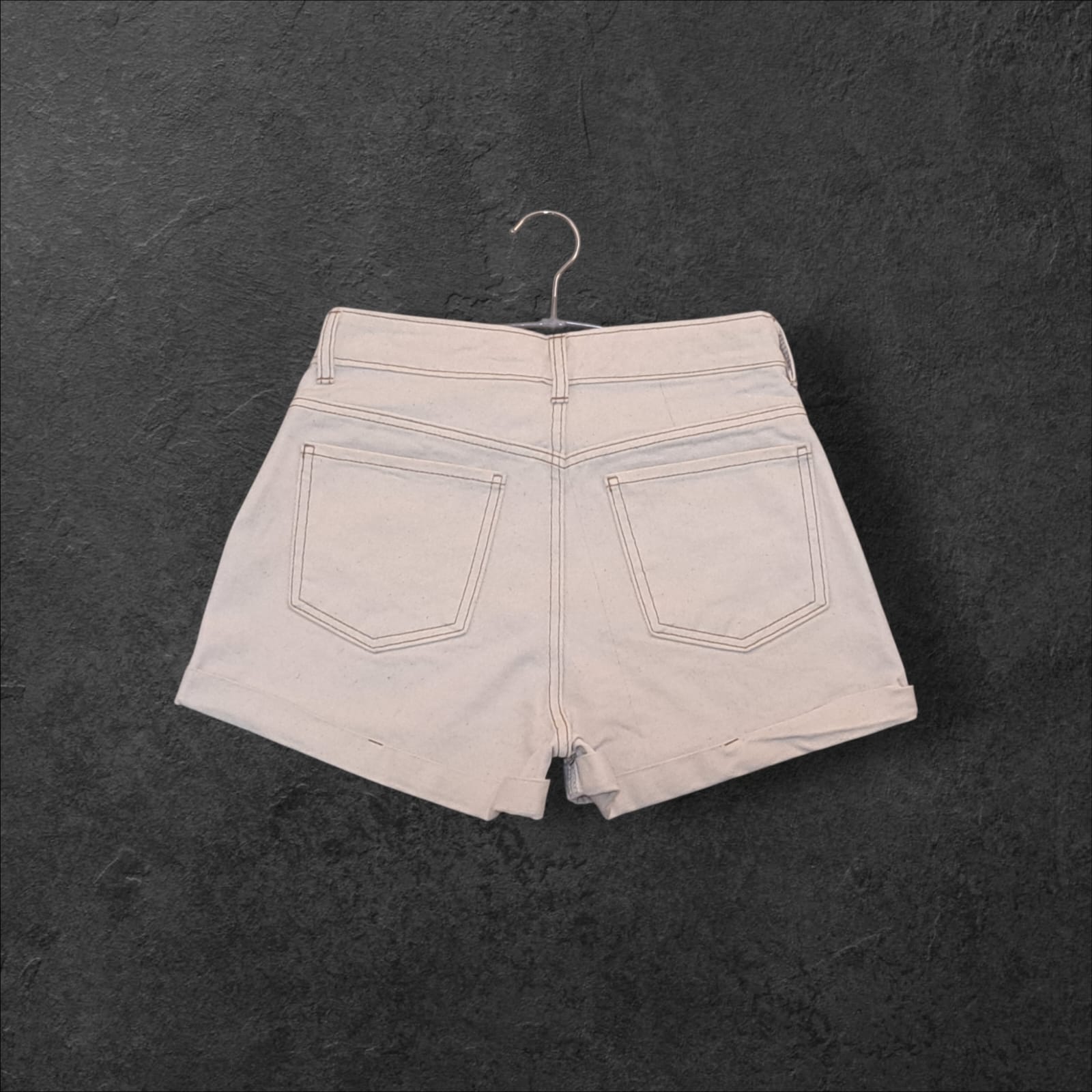 SHORT NATURAL CON DOBLILLES T.ALTO - Image 2